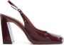 Amina Muaddi Stijlvolle Slingback Pumps in Wijnrood Red Dames - Thumbnail 5