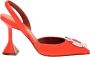 Amina Muaddi Tangerine Slingback Pumps Red Dames - Thumbnail 7