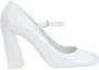 Amina Muaddi Witte Lakleren Mary-Jane Hakken White Dames - Thumbnail 1