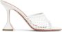 Amina Muaddi Witte Raffia Sandalen met Zandloper Hak White Dames - Thumbnail 4