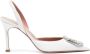 Amina Muaddi Witte Leren Stiletto Pumps Ss22 White Dames - Thumbnail 1