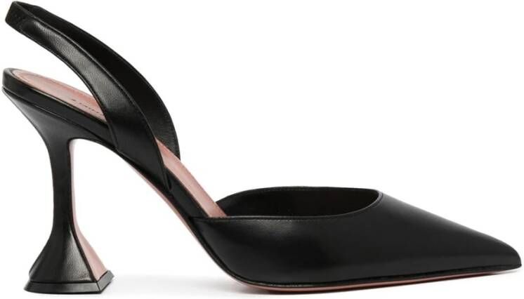 Amina Muaddi Zwarte hoge slingback sandaal Black Dames