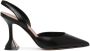 Amina Muaddi Zwarte hoge slingback sandaal Black Dames - Thumbnail 1