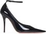 Amina Muaddi Zwarte Lakleren Enkelband Pumps Black Dames - Thumbnail 1