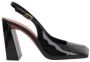 Amina Muaddi Zwarte Lakleren Slingback Hakken Black Dames - Thumbnail 1