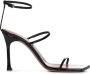 Amina Muaddi Zwarte Lakleren Stiletto Sandalen Black Dames - Thumbnail 1