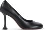 Amina Muaddi Zwarte Leren Pumps Elegante Stijl Black Dames - Thumbnail 1