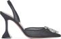 Amina Muaddi Zwarte Mesh Ster Pumps Black Dames - Thumbnail 1