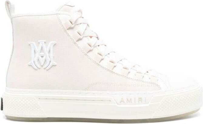 Amiri Beige Veterschoen met Logo White Heren