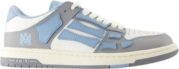 Amiri Blauwe Lage Top Leren Sneakers Blue Heren