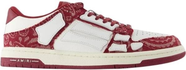 Amiri Bordeauxrode Leren Lage Sneakers Red Heren