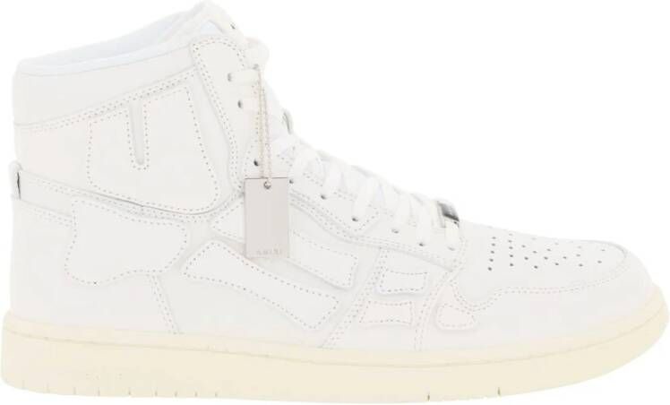 Amiri Geëmbosseerde leren hoge sneakers White Heren