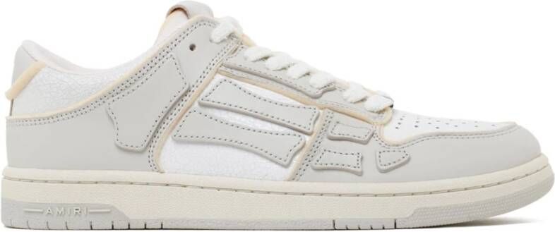 Amiri Witte Leren Sneakers met Skeletapplicaties White Heren