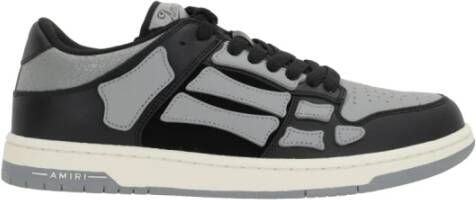 Amiri Grijze lage sneakers met leer en suède Gray Heren