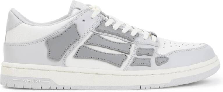 Amiri Grijze Leren Sneakers met Skeletapplicaties Gray Heren