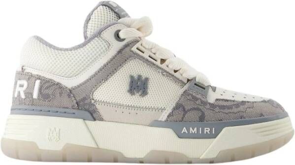 Amiri Grijze Leren Bandana Ma-1 Sneakers Gray Heren