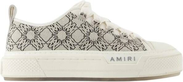 Amiri Grijze Leren Lage Sneakers Gray Heren