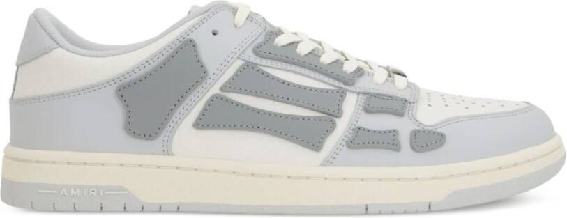 Amiri Grijze Leren Sneakers met Skeletapplicaties Gray Heren