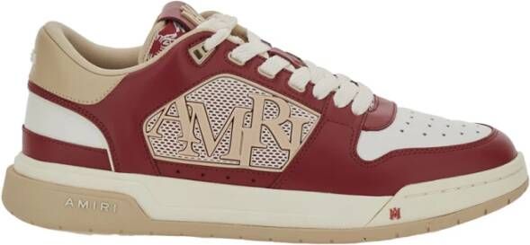 Amiri Klassieke Lage Bordeaux Sneakers met Logo Multicolor Heren