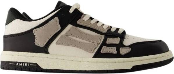 Amiri Lage Zwarte Leren Sneakers Multicolor Heren