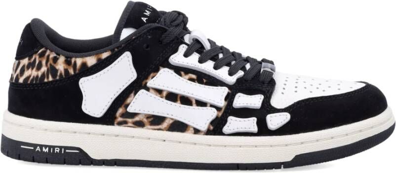 Amiri Leopard Skel-Top Lage Sneakers Zwart Black Heren