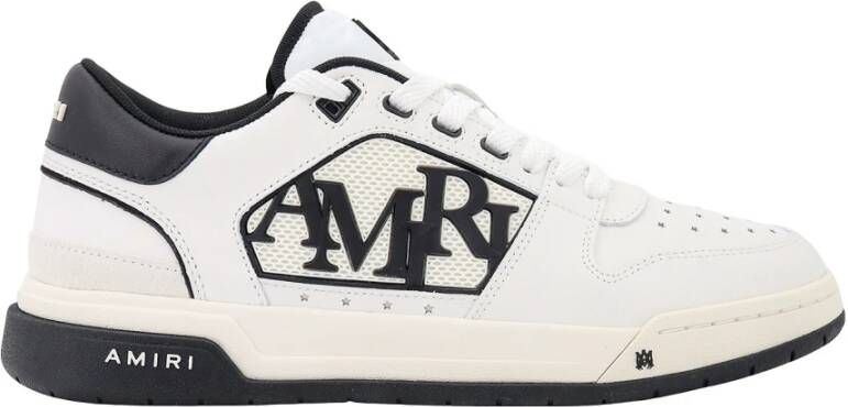 Amiri Leren Sneakers met Zijlogo White Heren