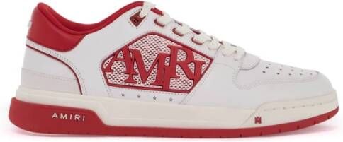 Amiri Mesh Leren Sneakers met Ster Perforaties White Heren