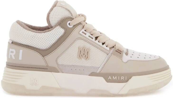 Amiri Mesh sneakers met leren inzetstukken Beige Dames