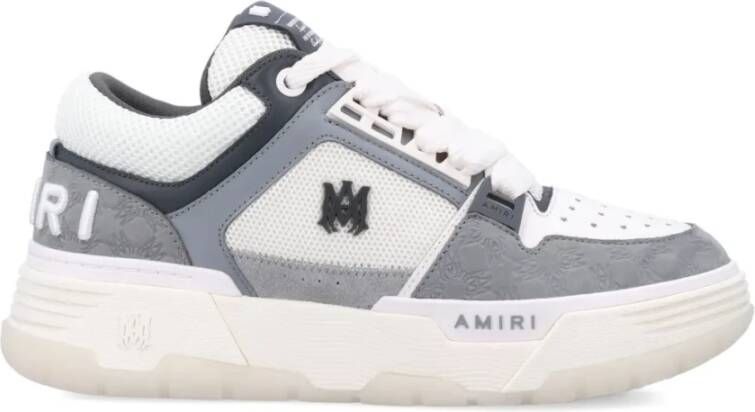 Amiri Quad Sneakers Grijs Vetersluiting Gewatteerde Gray Heren