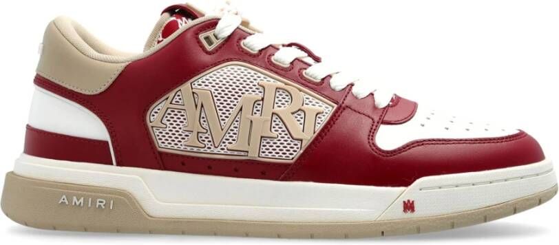 Amiri Rode Lage Sneakers Twee-tone Leer Mesh Red Heren