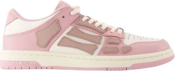 Amiri Roze Leren Lage Top Sneakers Pink Dames