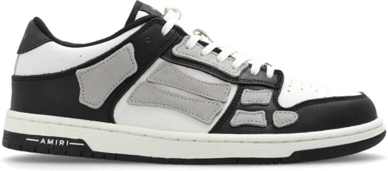 Amiri Lage Zwarte Leren Sneakers Multicolor Heren