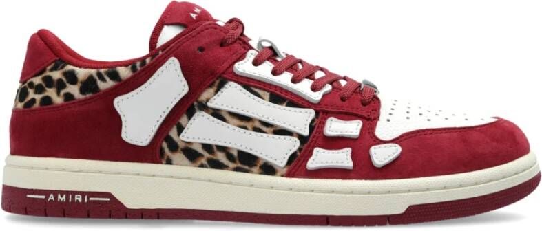 Amiri Sneakers Leopard Skel Top Red Dames