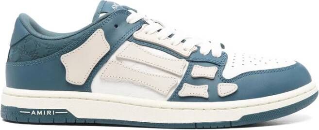 Amiri Teal Blauw Lace-Up Sneaker White Heren