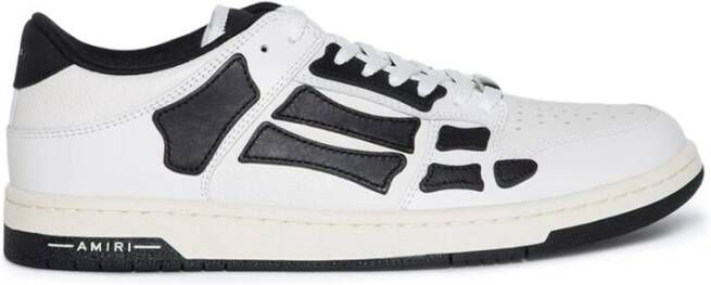 Amiri Witte Leren Sneaker met Logodetails White Heren