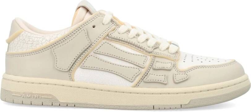 Amiri Witte Leren Sneakers met Skeletapplicaties White Heren