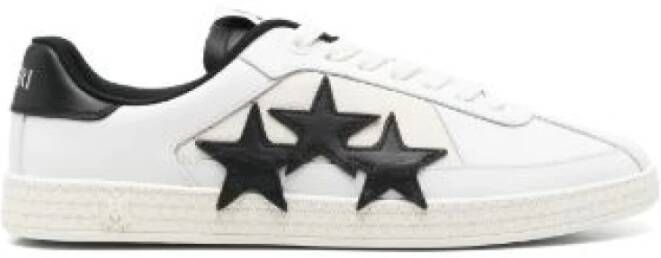 Amiri Witte Leren Sneakers met Sterdetail White Heren