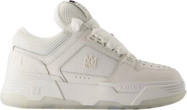 Amiri Witte Leren Sneakers Ronde Neus White Heren