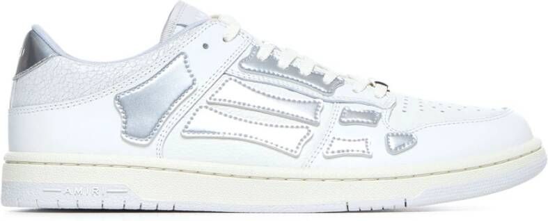 Amiri Witte Metallic Lage Top Sneakers Multicolor Heren