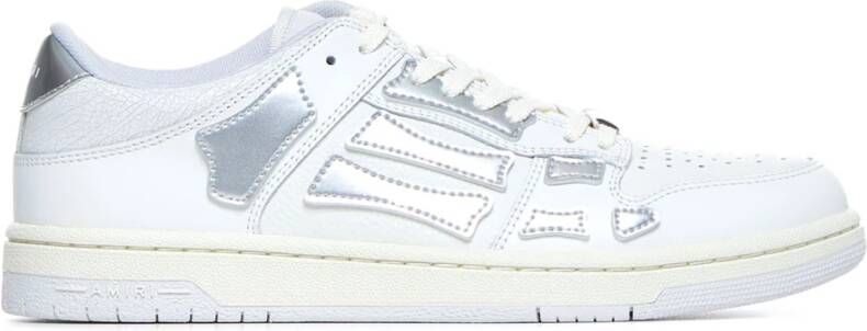 Amiri Witte Metallic Lage Top Sneakers White Dames