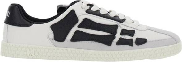 Amiri Zwarte Leren Sneakers met Skeletapplicatie Black Heren