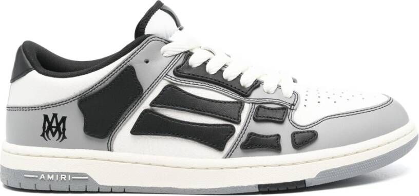 Amiri Zwarte lage sneakers met zij-applicaties Multicolor Heren