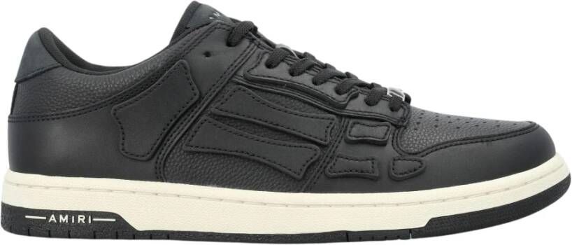 Amiri Zwarte Leren Sneakers met Skeletdetails Black Heren