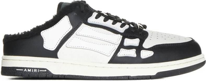 Amiri Zwarte Leren Sneakers Stijlvol Ontwerp Black Heren