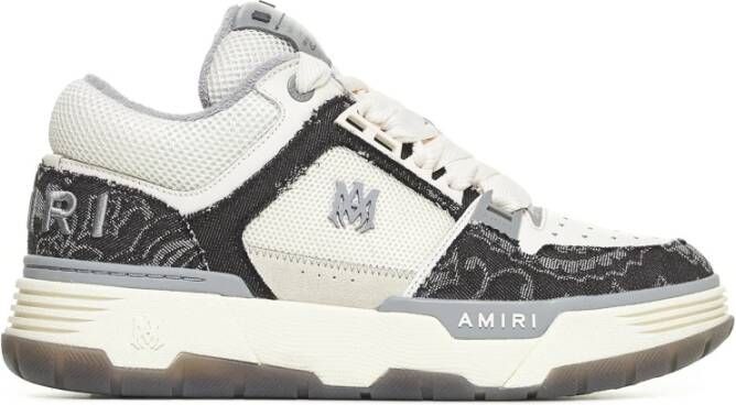 Amiri Zwarte Sneakers Bandana Denim Ma-1 Multicolor Heren