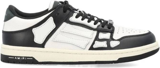 Amiri Zwart Wit Leren Sneakers Black Dames