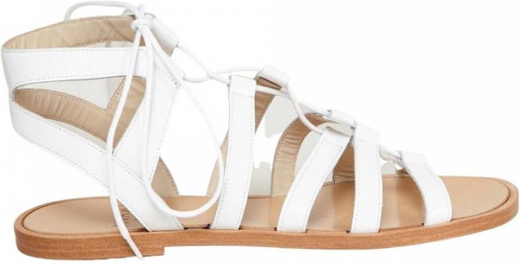 Anaki Witte Leren Gladiator Sandalen White Dames