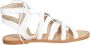 Anaki Witte Leren Gladiator Sandalen White Dames - Thumbnail 2