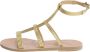 Ancient Greek Sandals Gouden Leren Enkelgebonden Sandaal Yellow Dames - Thumbnail 1