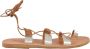 Ancient Greek Sandals Leren Sandalen Brown Dames - Thumbnail 1